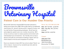 Tablet Screenshot of brownsvilleveterinaryhospital.com